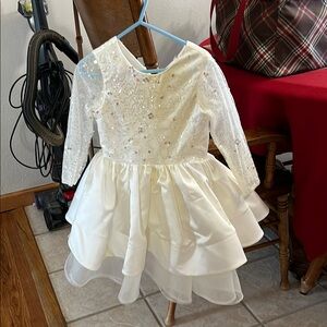 Elegant White Sequin Dress